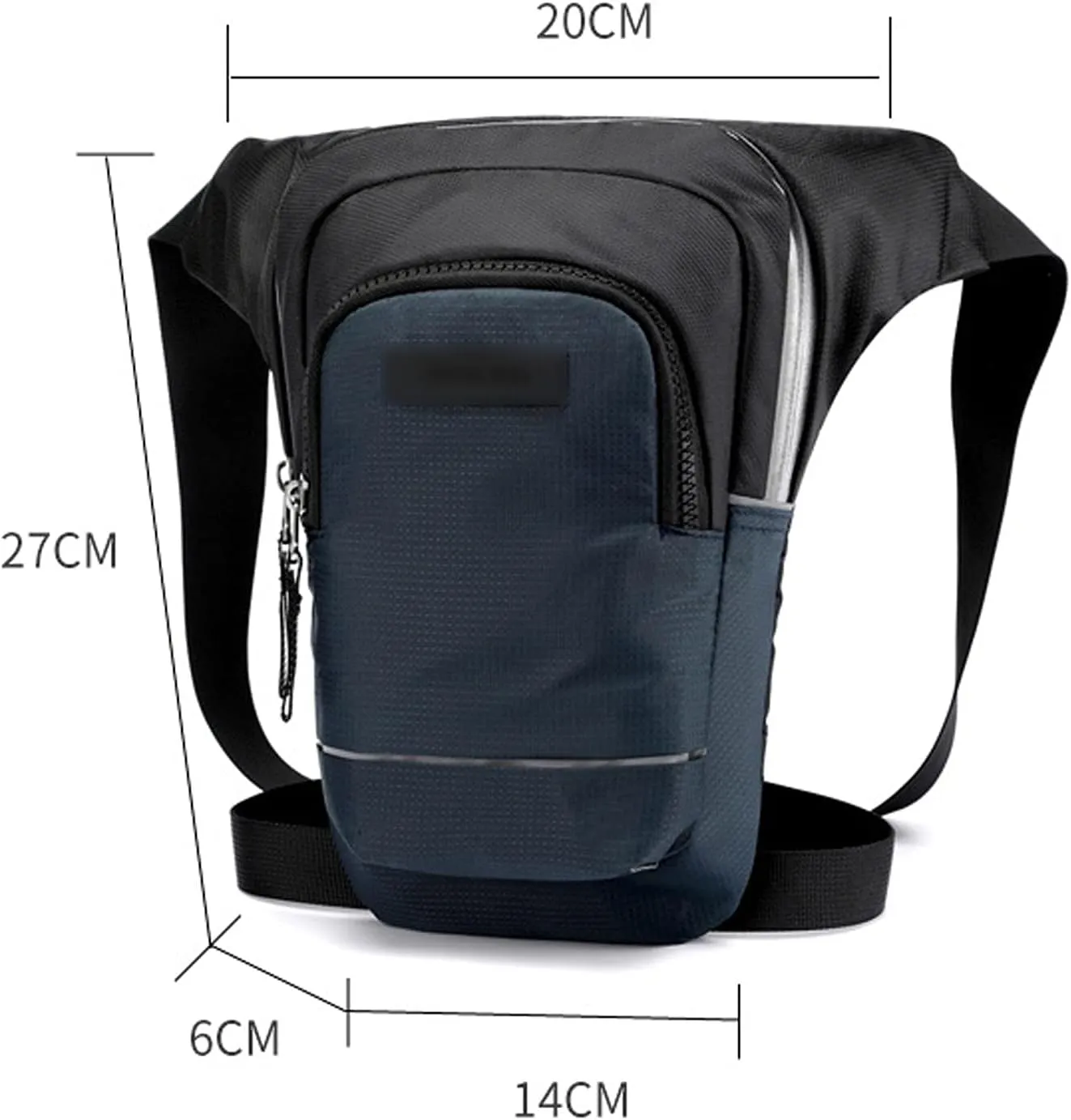 Waist Packs Leisure Outdoor Sport Leg Thigh Pack， Men Riding Waist Fanny Bag，Tactical Night Reflective Chest Sling Packs Shoulder Bags(Grey)