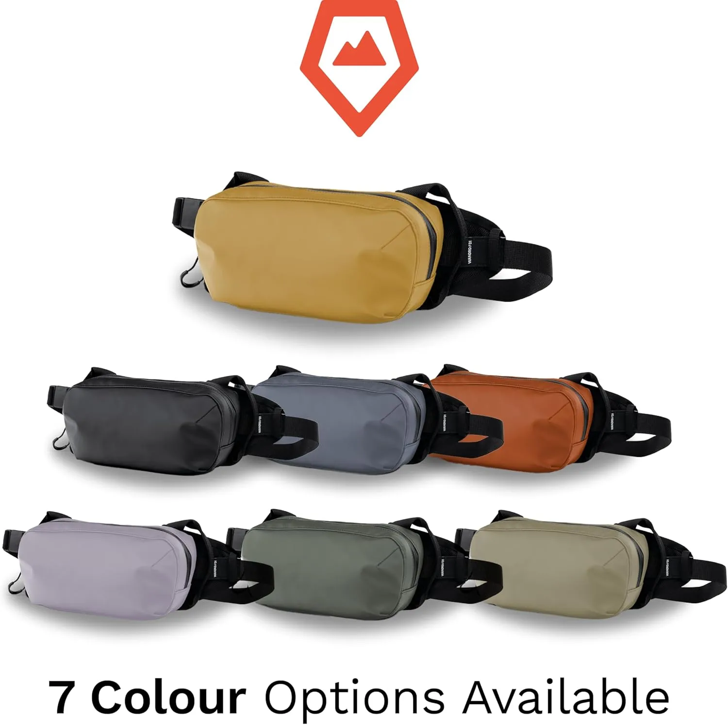 WANDRD All-New D1 Fanny Pack - Crossbody Carry Bag for Hiking, Traveling, Festivals, Sports, and More - Weather-Resistant for Phones, Wallets, Keys, and Camera (Dallol Yellow)