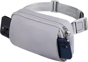 WATERFLY Crossbody Belt Fanny Pack: Sports Walking Waist Bag Runner Belt Bum Bag Hip Fannie Pack Phanny Fannypack Woman Man for Hiking Jogging Running