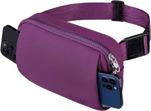 WATERFLY Crossbody Belt Fanny Pack: Sports Walking Waist Bag Runner Belt Bum Bag Hip Fannie Pack Phanny Fannypack Woman Man for Hiking Jogging Running