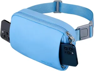 WATERFLY Crossbody Belt Fanny Pack: Sports Walking Waist Bag Runner Belt Bum Bag Hip Fannie Pack Phanny Fannypack Woman Man for Hiking Jogging Running