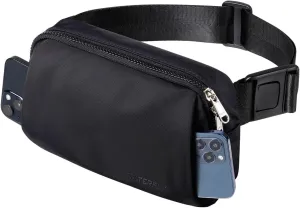 WATERFLY Crossbody Belt Fanny Pack: Sports Walking Waist Bag Runner Belt Bum Bag Hip Fannie Pack Phanny Fannypack Woman Man for Hiking Jogging Running