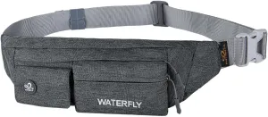 WATERFLY Fanny Pack for Women Men Water Resistant Small Waist Pouch Slim Belt Bag with 4 Pockets for Running Travelling Hiking Walking Lightweight Crossbody Chest Bag Fit All Phones…