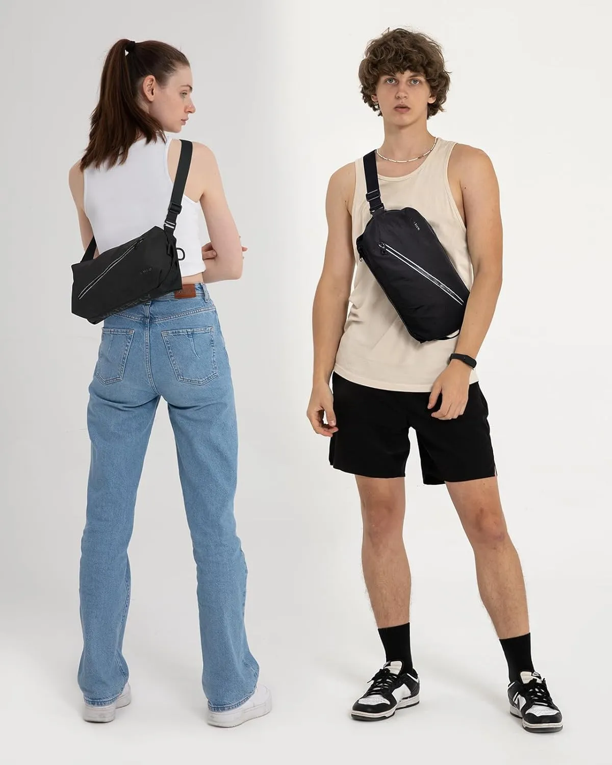 WATERFLY Lightweight Crossbody Sling Bag: Women Men Casual Convertible Cross body Bag Shoulder Bag Backpack for Travel Daily