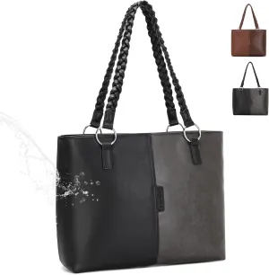 Waterproof Handbag Leather Tote Bag for Women/Ladies, Large Shoulder Bag Business Work Briefcase Bags