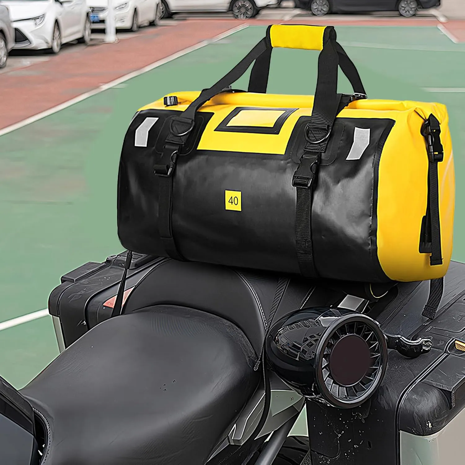 Waterproof Motorcycle Bag - 40L Large Motorcycle Tail Dry Backpack, Waterproof Dry Backpack Saddle Bags, Heavy Duty Dry Duffle Bags, Travel Storage Bag Dry Duffle Bags For Swimming, Camping Gym