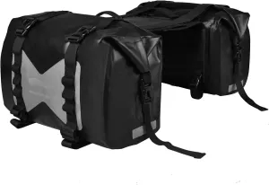 Waterproof Motorcycle Saddlebags - 30L Motorcycle Luggage Bags for Motorbike Travel - Motorcycle Panniers Bags - Detachable Bag for Scooter, Honda, Suzuki, Yamaha (Grey, 2 Pack)