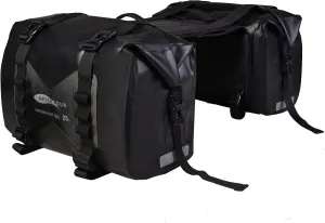 Waterproof Motorcycle Saddlebags - 50L Motorcycle Luggage Bags for Motorbike Travel - Detachable Panniers Bags - For Scooter, Honda, Suzuki, Yamaha (Black, 2 Pack)