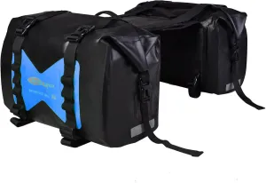 Waterproof Motorcycle Saddlebags - 50L Motorcycle Luggage Bags for Motorbike Travel - Motorcycle Panniers Bags - Detachable Bag for Scooter, Honda, Suzuki, Yamaha (Blue, 2 Pack)