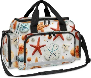 Waterproof Tactical Duffle Bag 25" Carry On Bag for EMT Tear-Resistant Gym Bag with Multi-Pocket & OSHA Reflective Travel Bags for Men Women Nautical Starfish