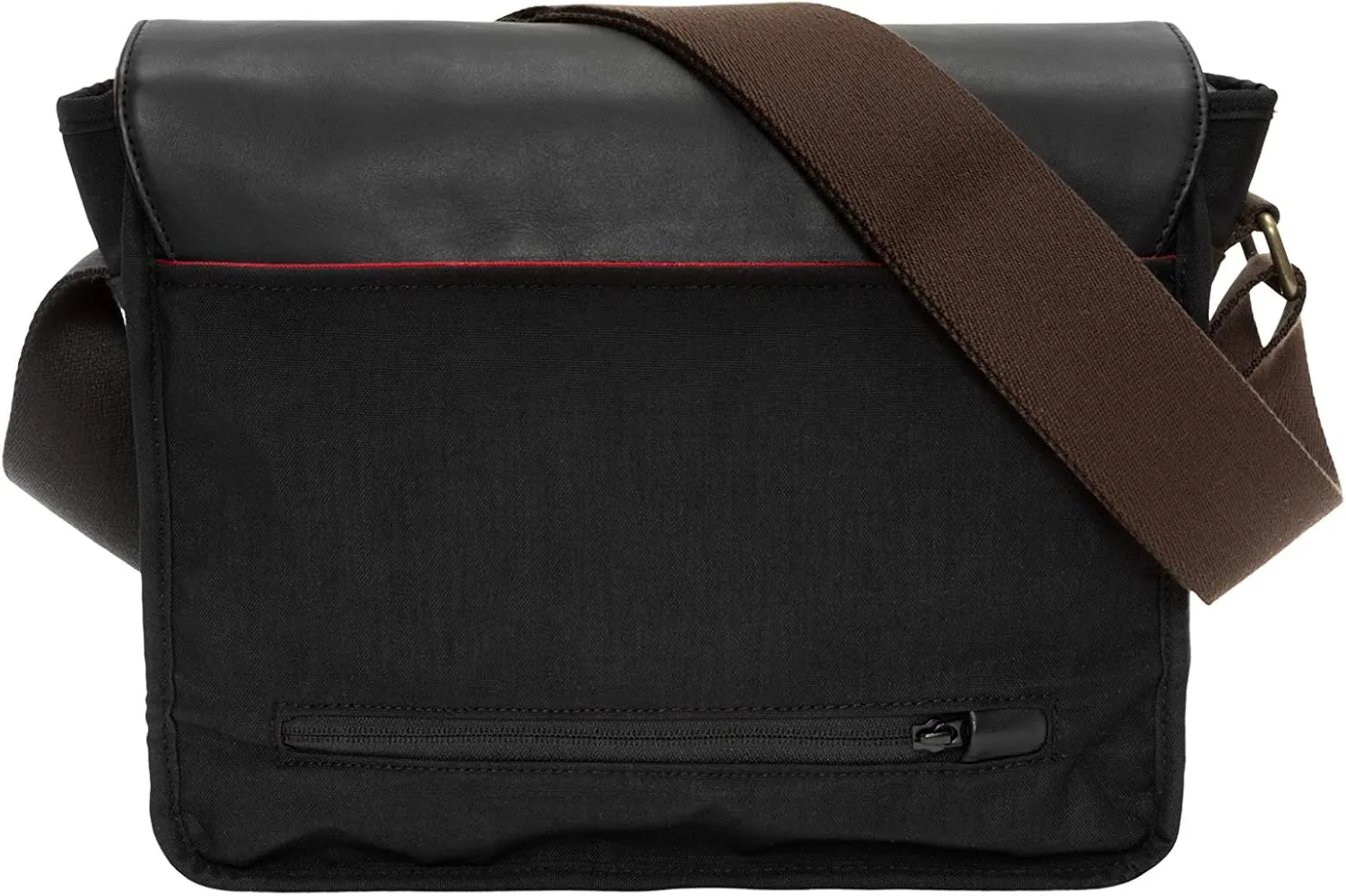 Waxed Nylon Sheridan Shoulder Bag (M) W/Back Zipper, Black