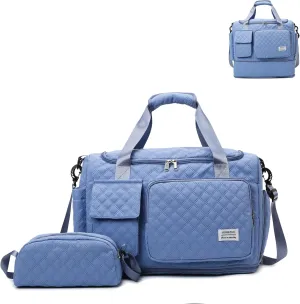 Weekender Bags for Women,Travel Duffel Bags with Shoe Compartment,Large Personal Item Carry On Bag,Expandable Overnight Tote Bag with Toiletry Bag for Gym,Hospital,Outdoors