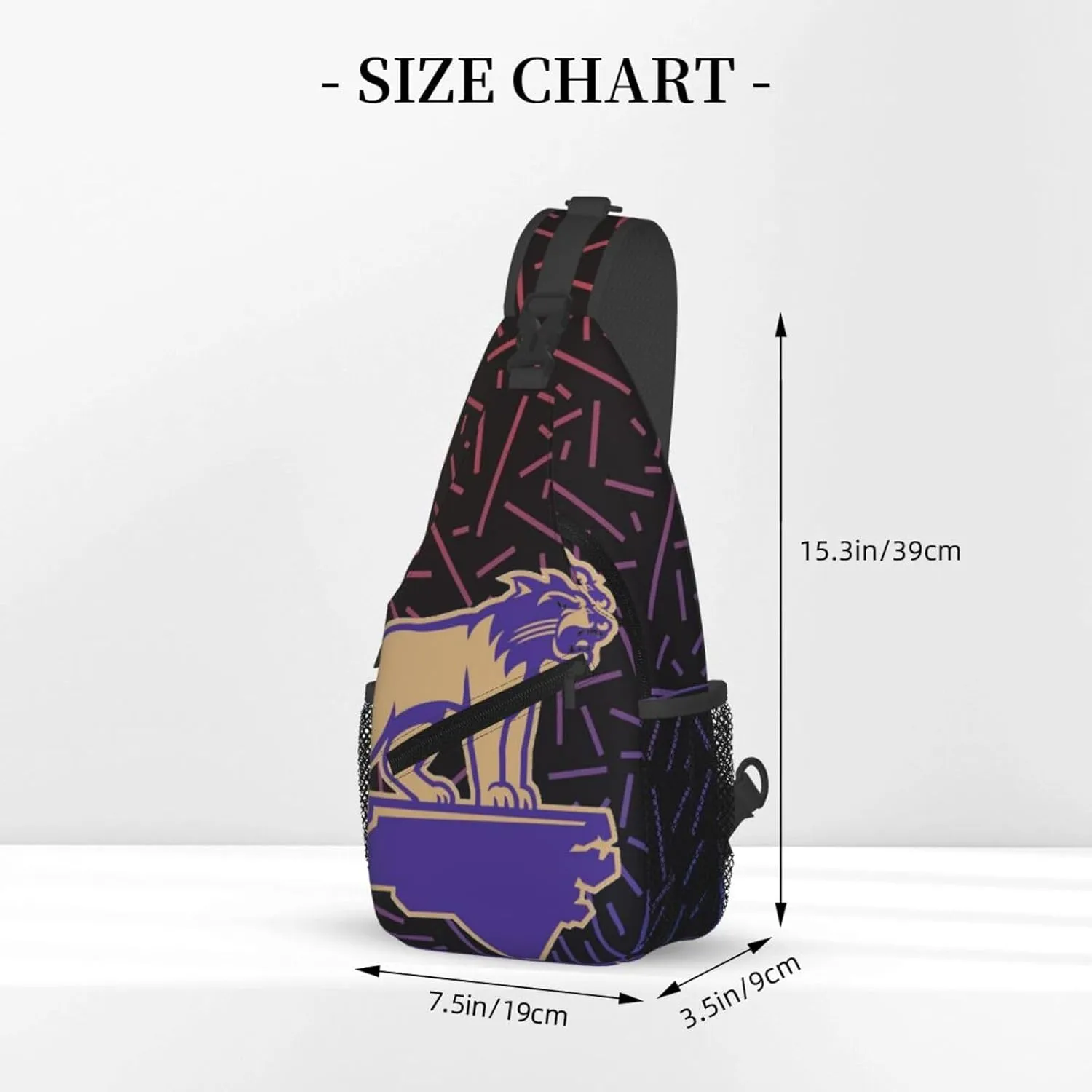 Western Carolina University Crossbody Backpack Chest Shoulder Bag Lightweight One Strap Travel Hiking Daypack