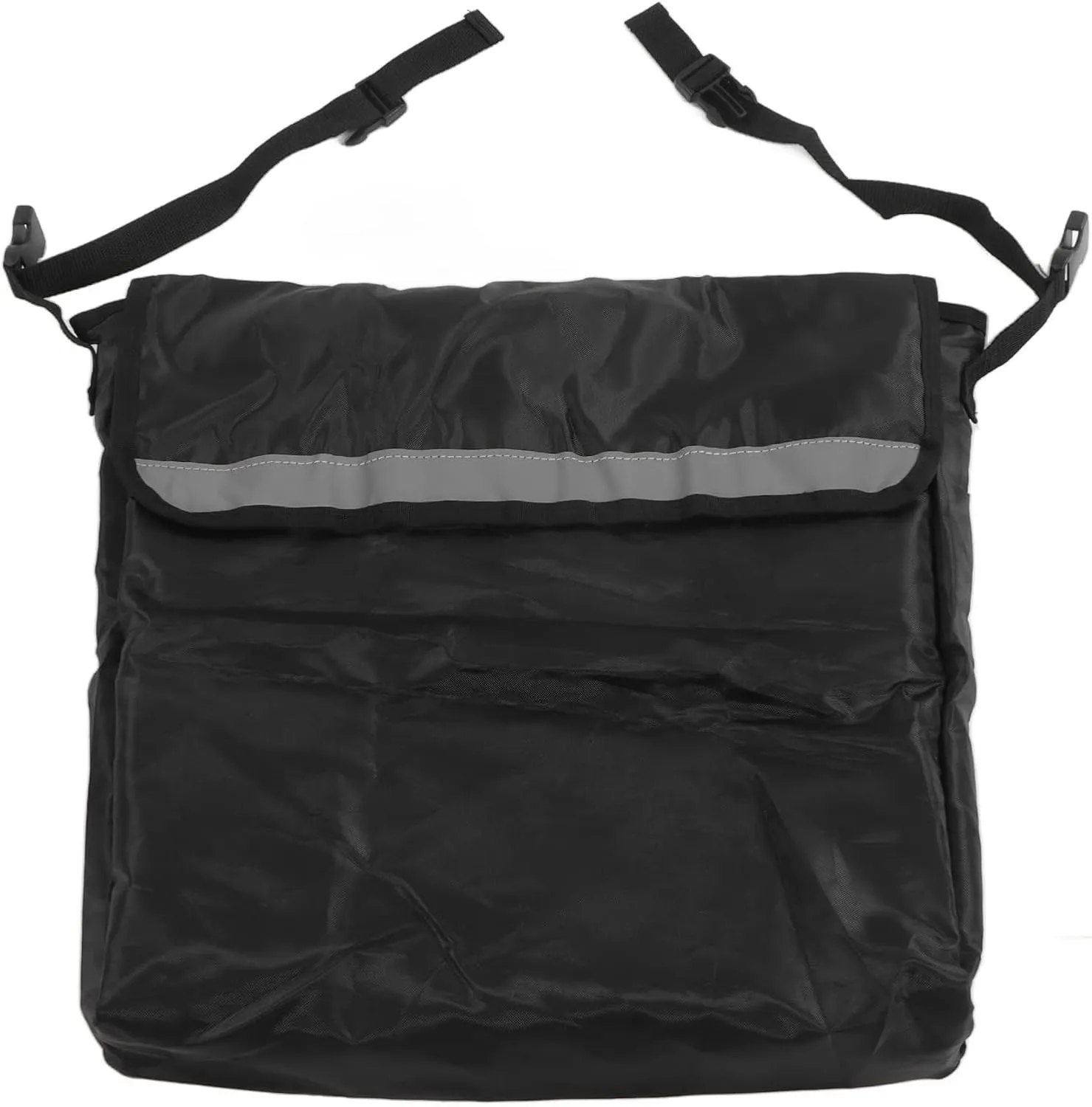 Wheelchair Backpack Bag for Seniors, Wheelchair Side Bag Electric Wheel Chair Accessories Pouch for Back of Chair Black