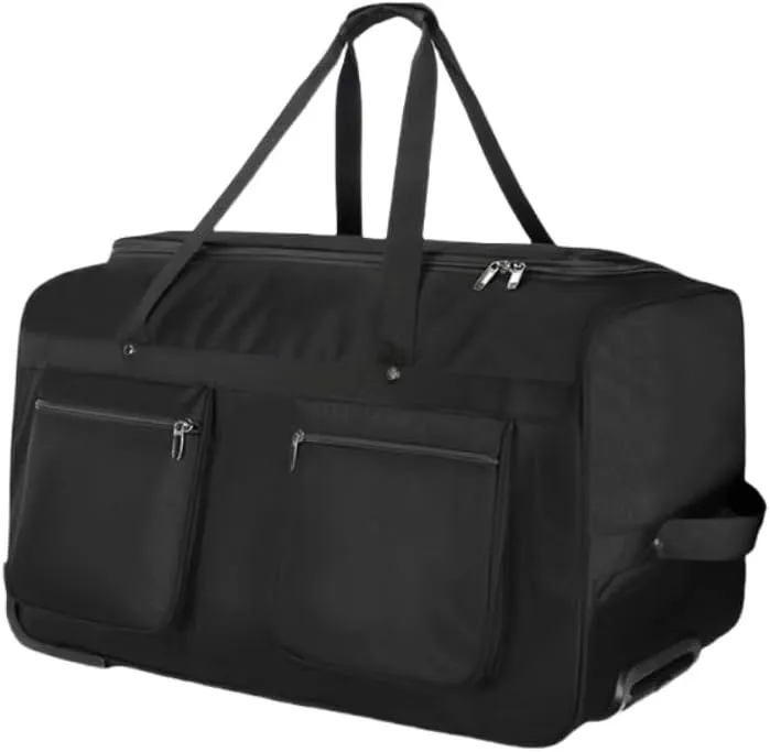 Wheeled Duffle Bag Large Capacity Suitcase Bag On Wheels with Pull Handle Holdall Multifunction Travel Bag for Travel Business Trip Sports Activities Shopping