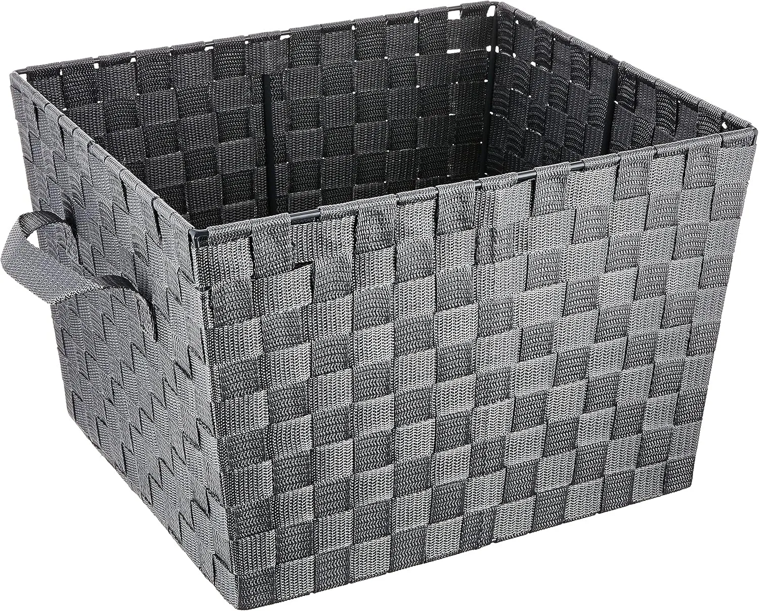 Whitmor Woven Strap Tote Savvy Gray Medium