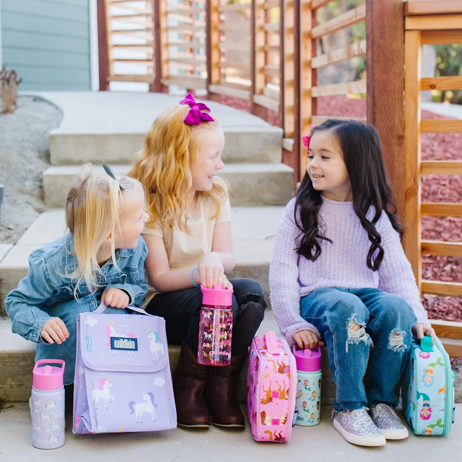 Wildkin Kids 14oz Stainless Steel Water Bottle – BPA-Free, Leakproof, Insulated, Easy-Clean - Unicorn