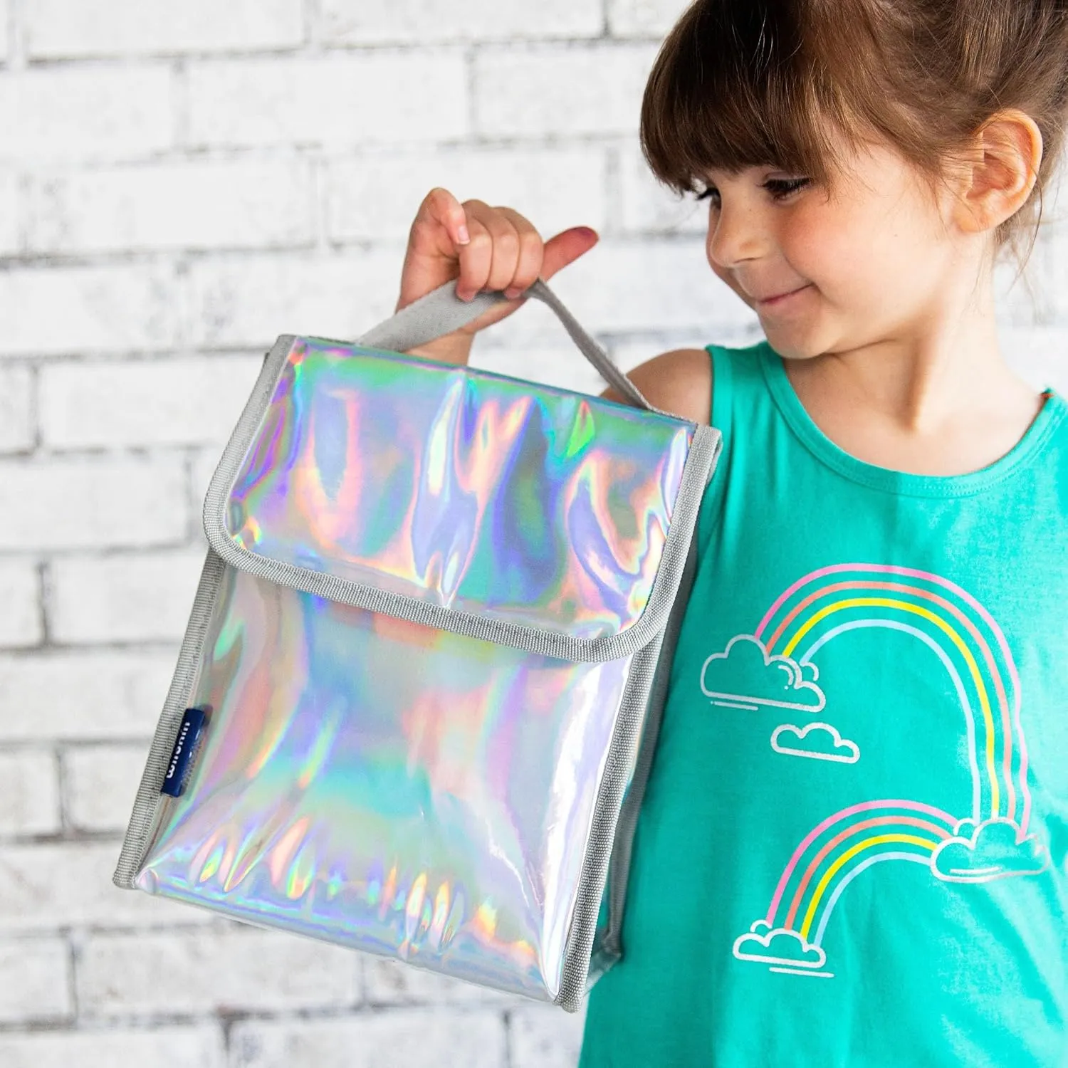 Wildkin Kids Insulated Lunch Bag – Reusable, Ideal for Hot/Cold Snacks, School & Travel - Holographic