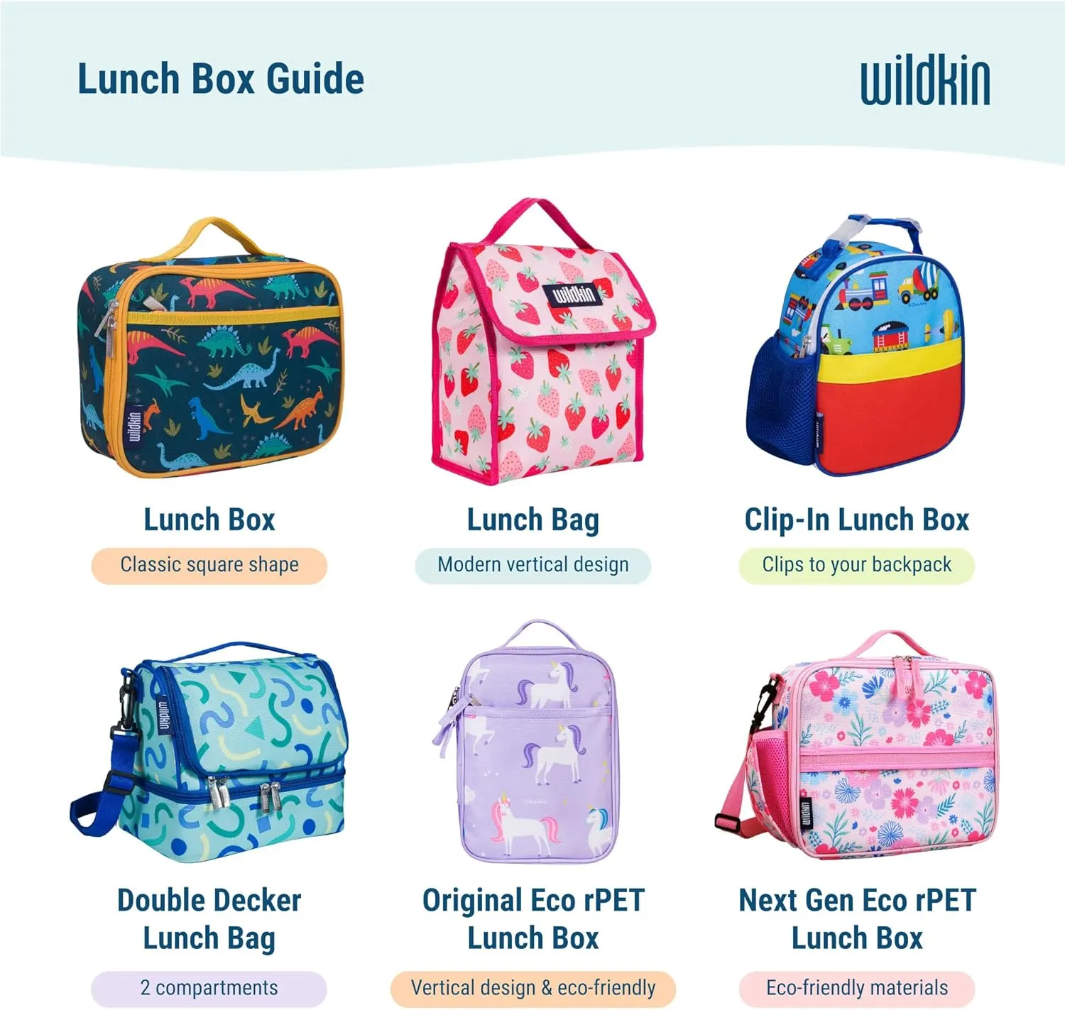 Wildkin Kids Insulated Lunch Bag – Reusable, Ideal for Hot/Cold Snacks, School & Travel - Holographic