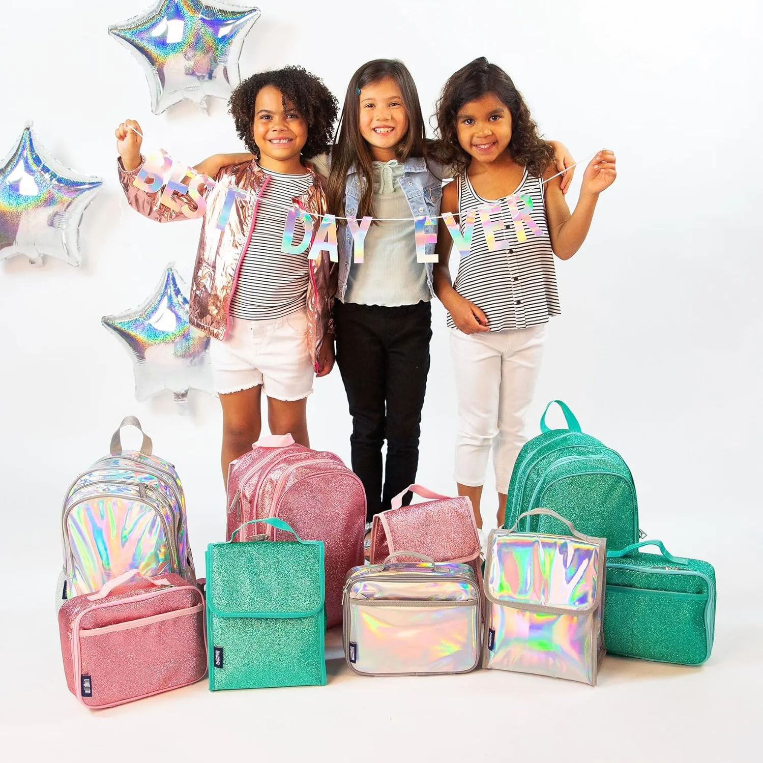 Wildkin Kids Insulated Lunch Bag – Reusable, Ideal for Hot/Cold Snacks, School & Travel - Holographic
