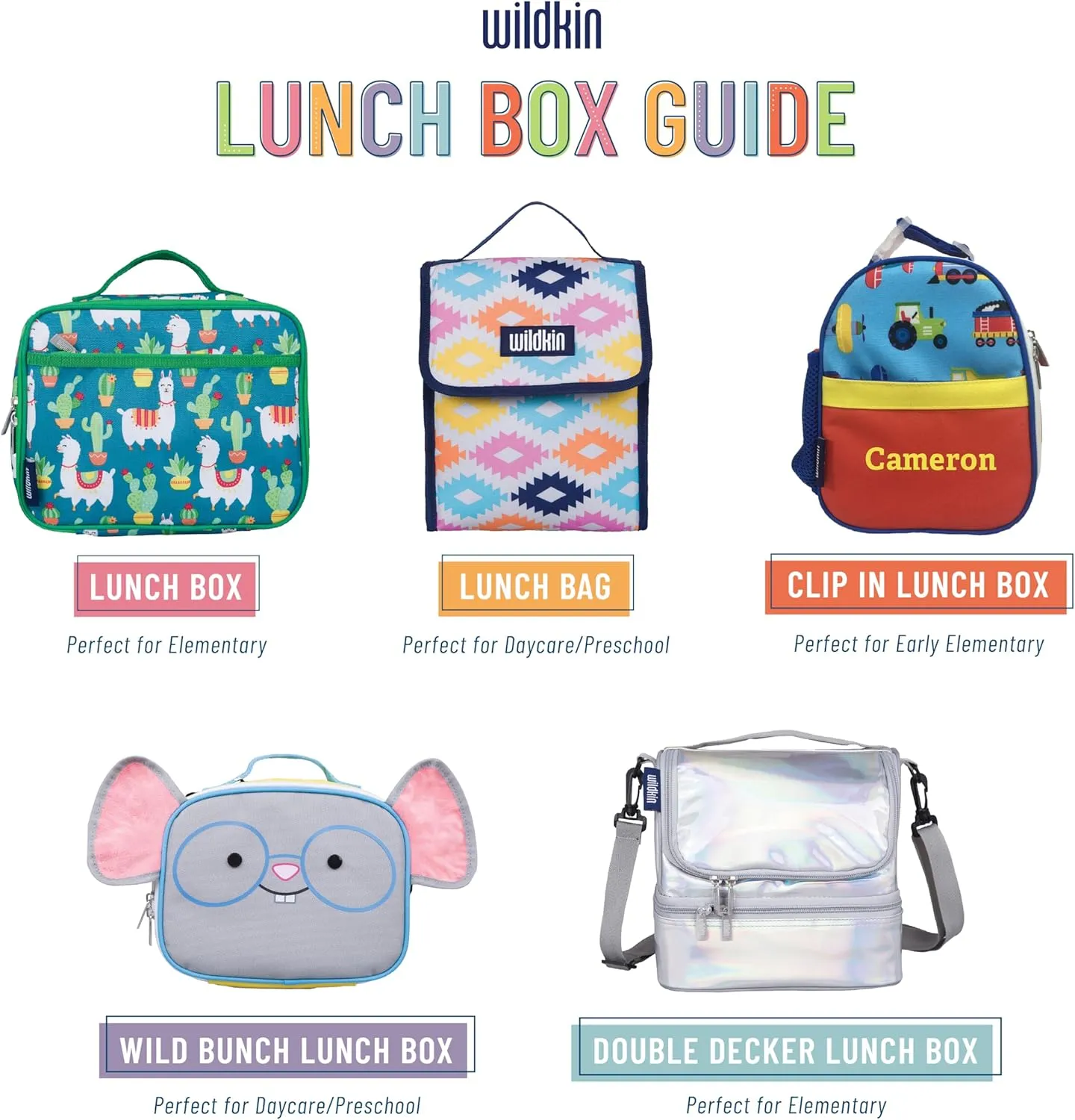 Wildkin Kids Insulated Lunch Bag – Reusable, Ideal for Hot/Cold Snacks, School & Travel - Monsters