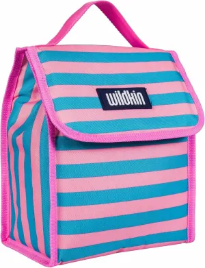 Wildkin Kids Insulated Lunch Bag – Reusable, Ideal for Hot/Cold Snacks, School & Travel - Pink Stripes