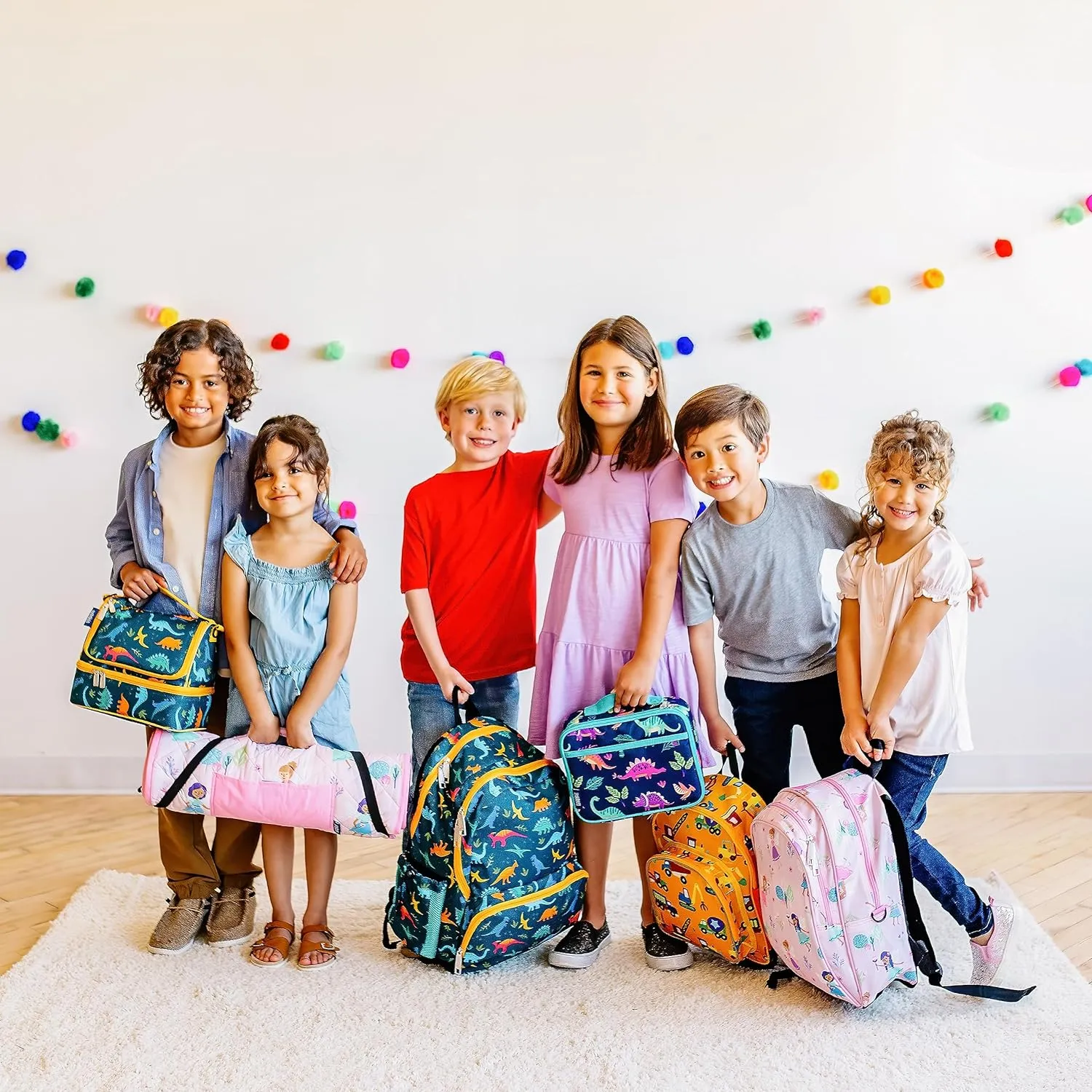 Wildkin Two Compartment Insulated Lunch Bag for Kids – School & Travel Ready - Big Dot Aqua
