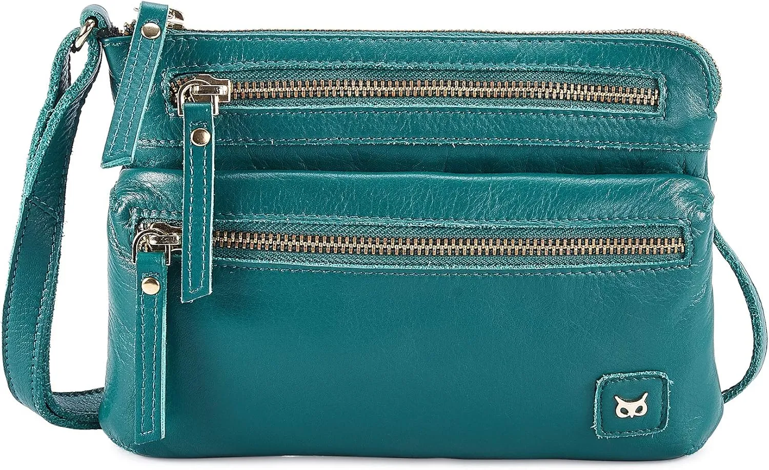 Wise Owl Accessories Small Crossbody Sling Bag Real Leather Purse for Women Crossover Trendy Shoulder Handbag