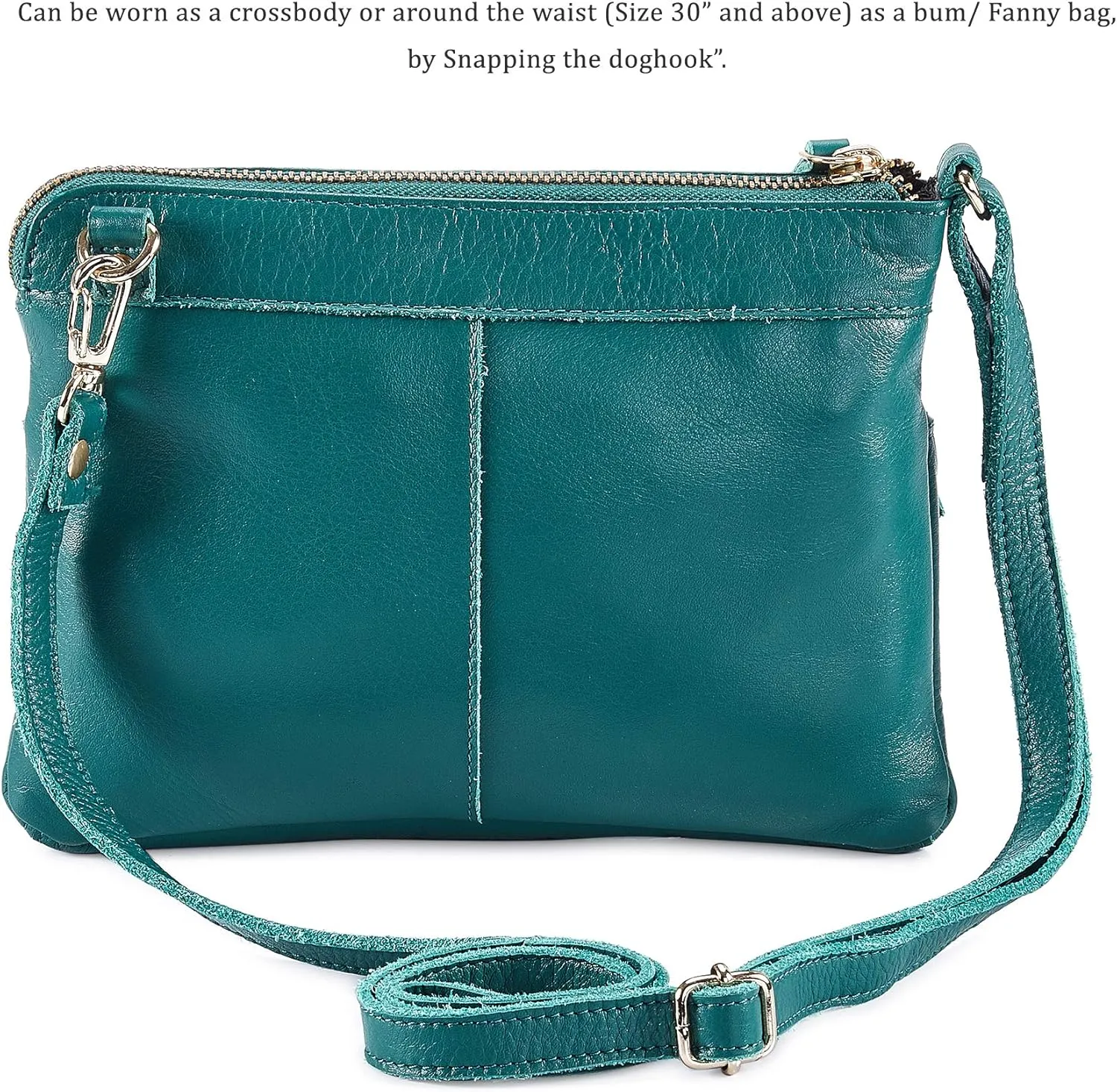 Wise Owl Accessories Small Crossbody Sling Bag Real Leather Purse for Women Crossover Trendy Shoulder Handbag