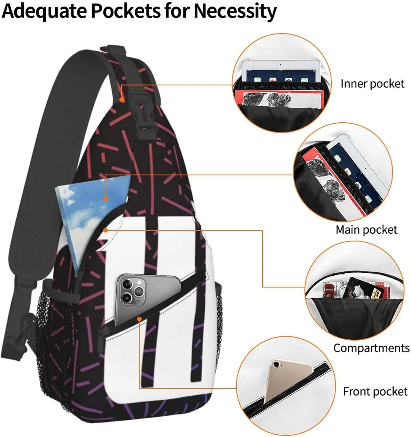 Wittenberg University Crossbody Backpack For Men Women Sling Shoulder Dachshunds Dog Chest Bag Lightweight One Strap Multipurpose Travel Hiking Daypack