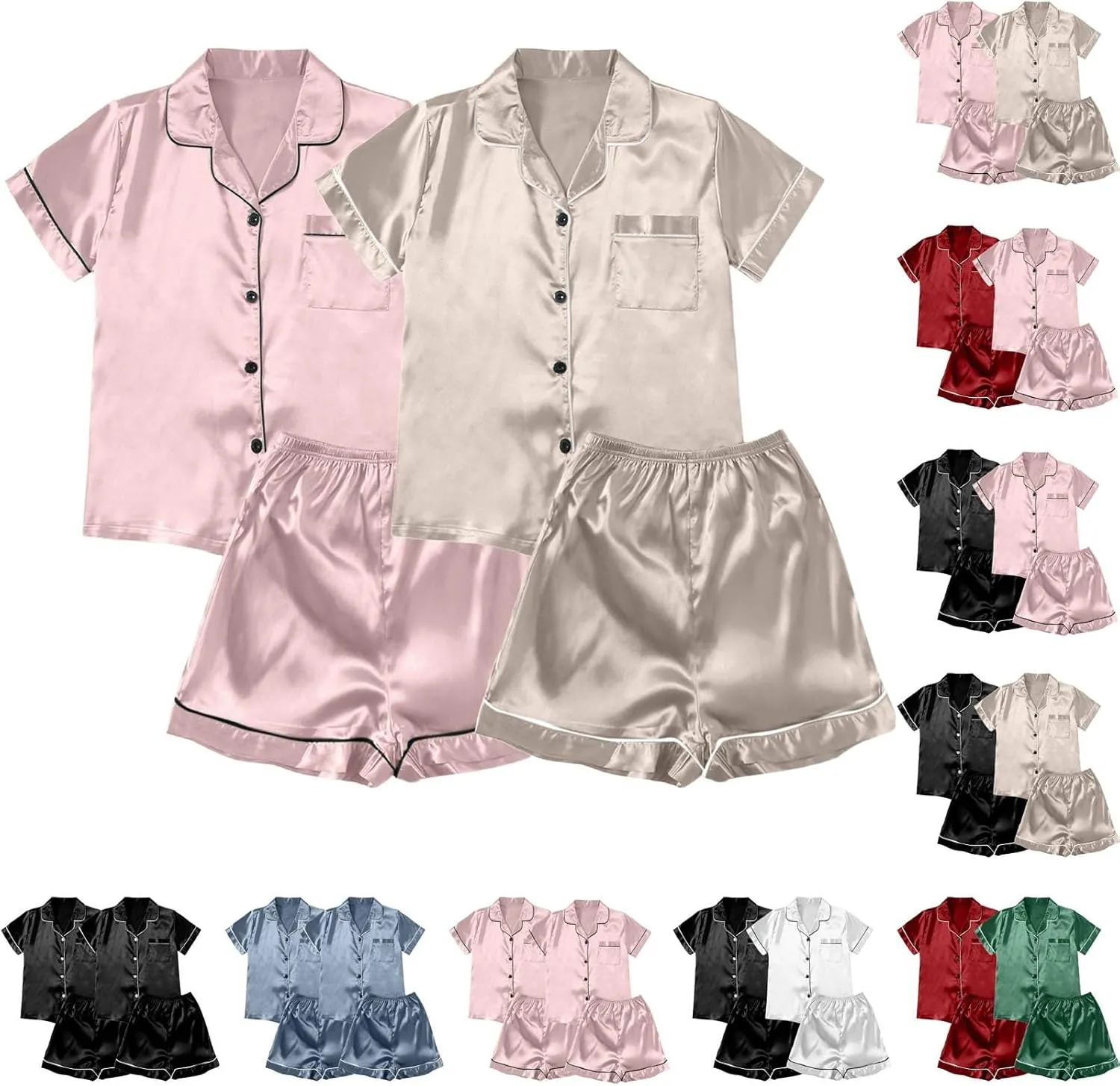 Women Lingerie Sets Bra and Panties Set Nightwear Low Waist Mini Babydoll Front Open Closure Skirt with Thigh Garter