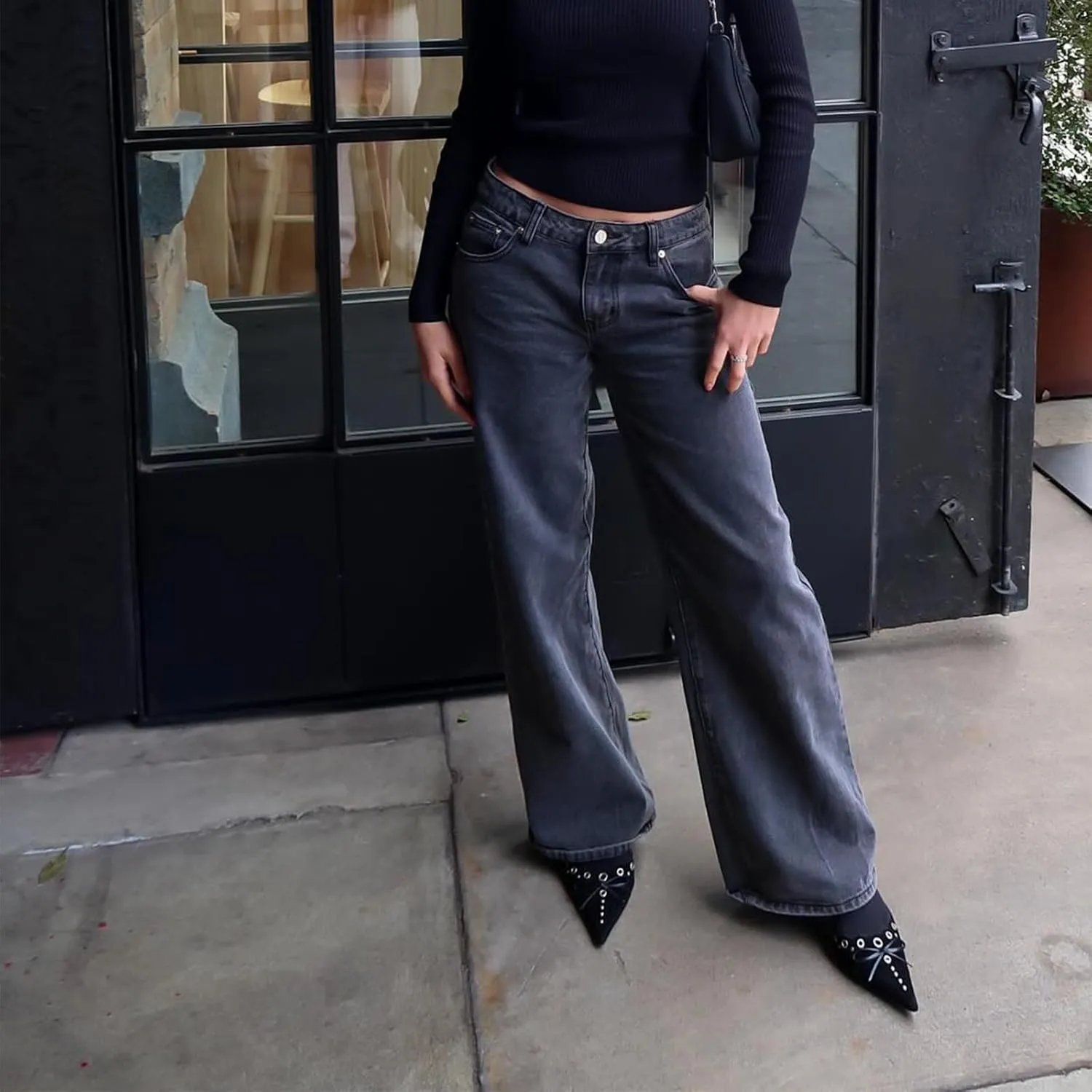 Women Y2k Low Rise Baggy Jeans Vintage Boyfriend Loose Fit Straight Wide Leg Jeans Casual Long Denim Pants