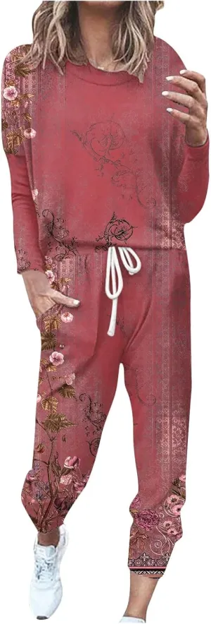 Women's 2 Piece Outfits Plus Leisure Winter Fleece Hooded Plush Women Suits Oversized Sweatshirt Baggy Spring Fall