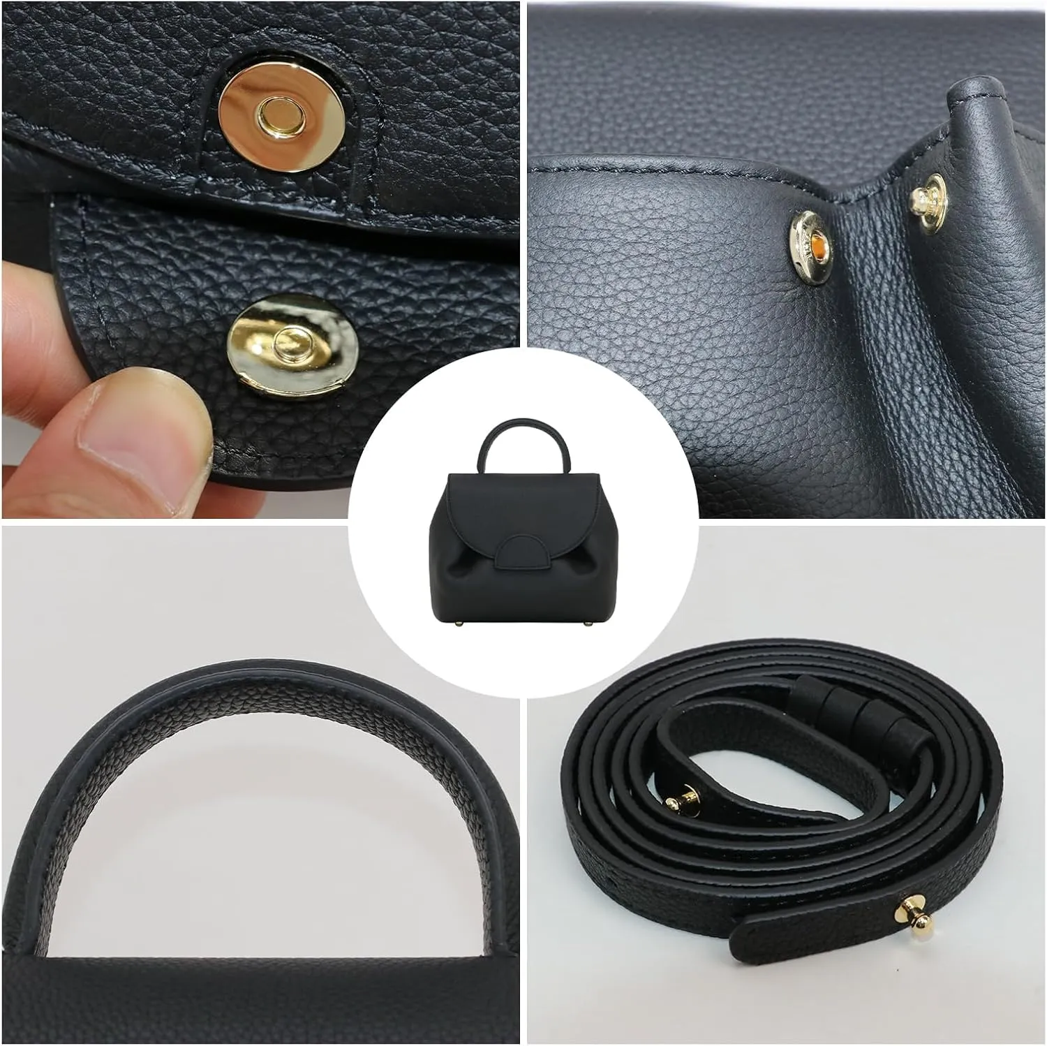 Women's Fashion Cowhide Patchwork Dimple Bag Tote Crossbody Bag