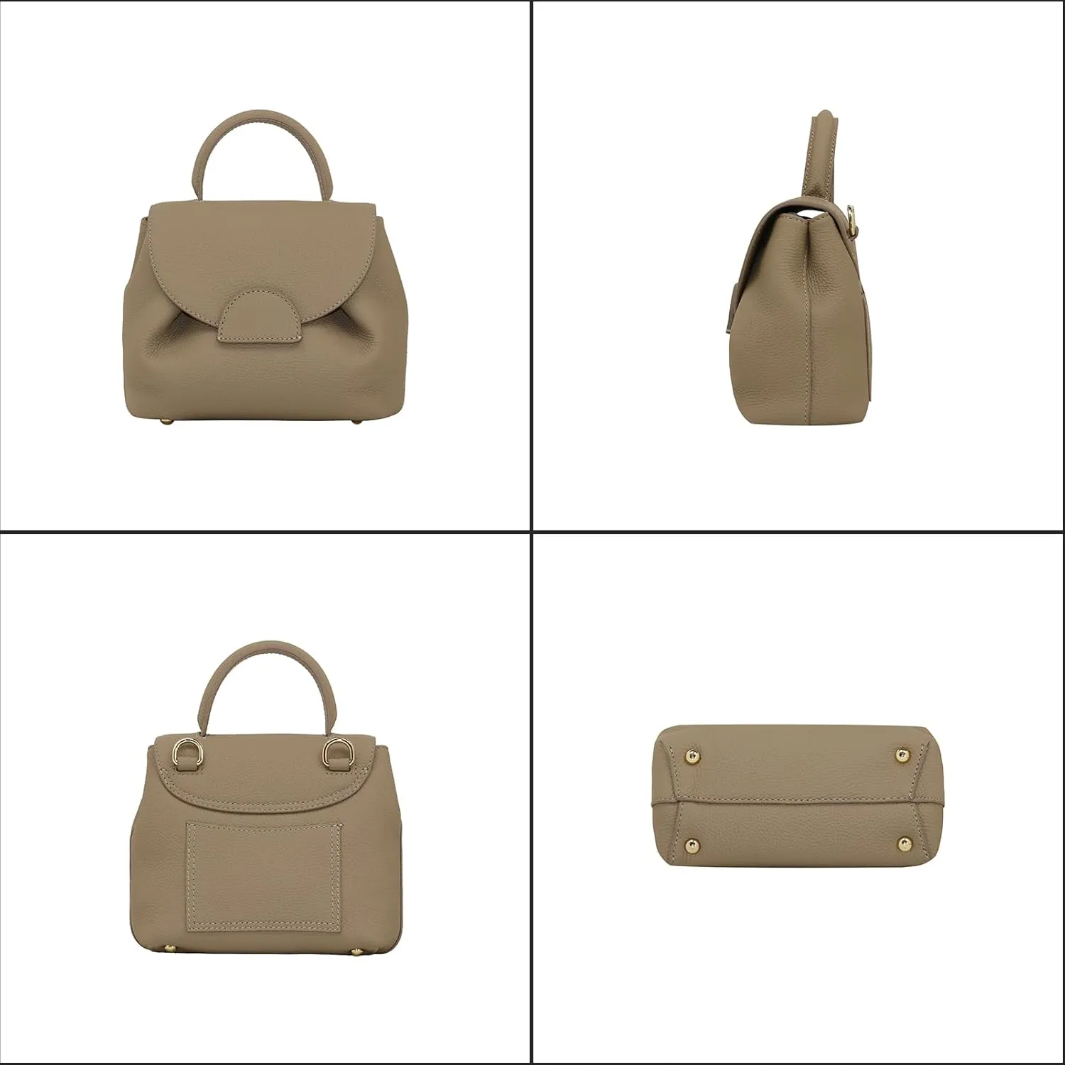 Women's Fashion Cowhide Patchwork Dimple Bag Tote Crossbody Bag
