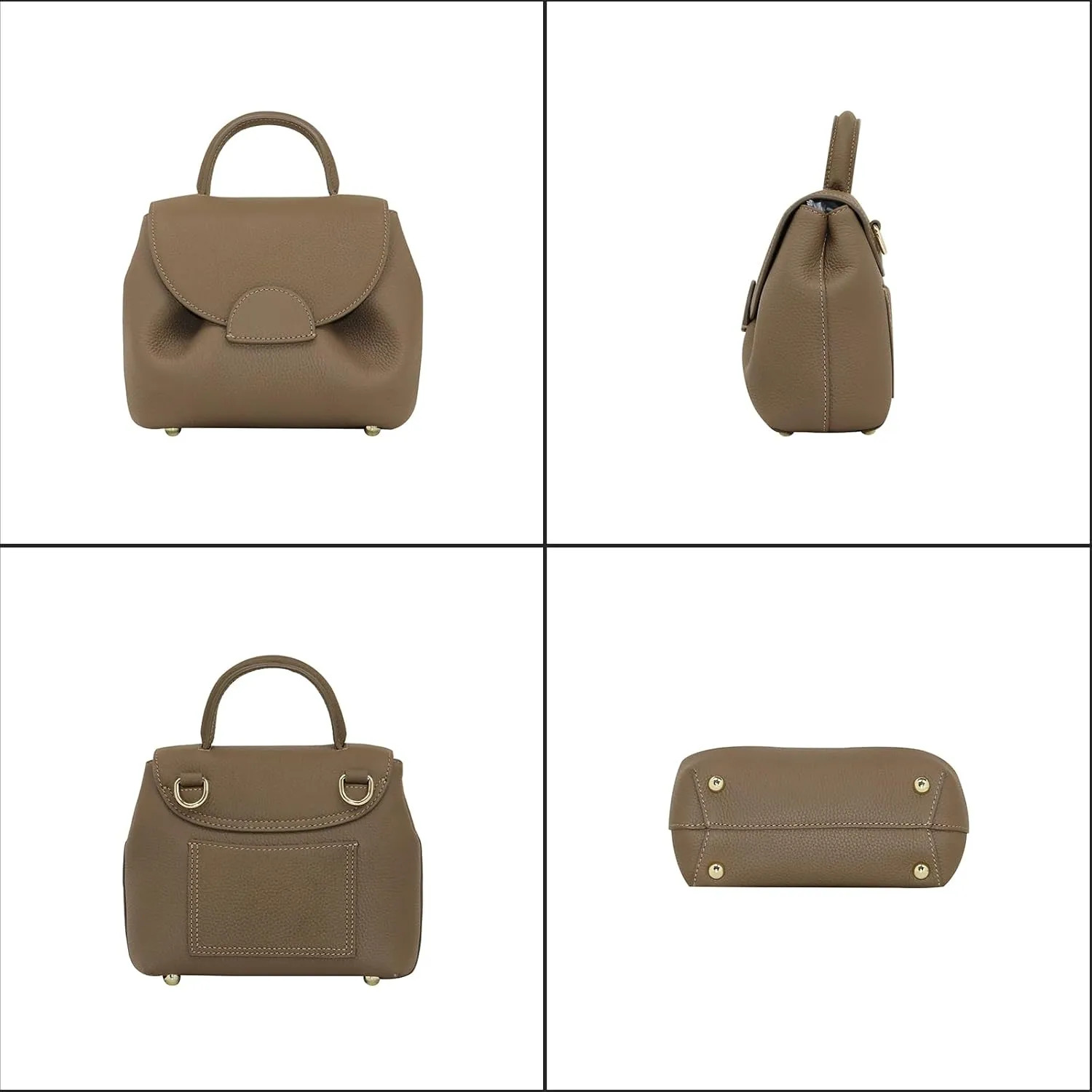 Women's Fashion Cowhide Patchwork Dimple Bag Tote Crossbody Bag
