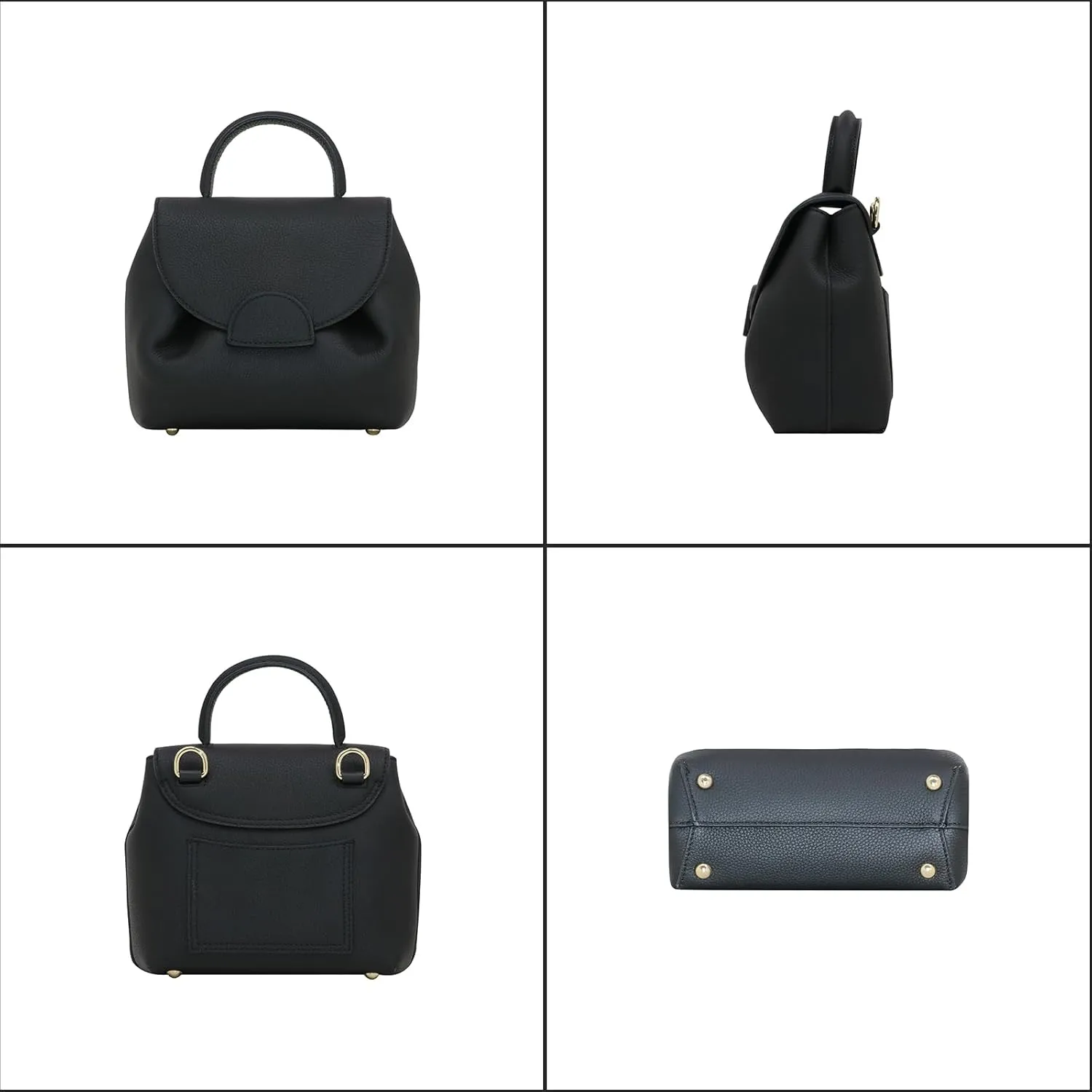 Women's Fashion Cowhide Patchwork Dimple Bag Tote Crossbody Bag