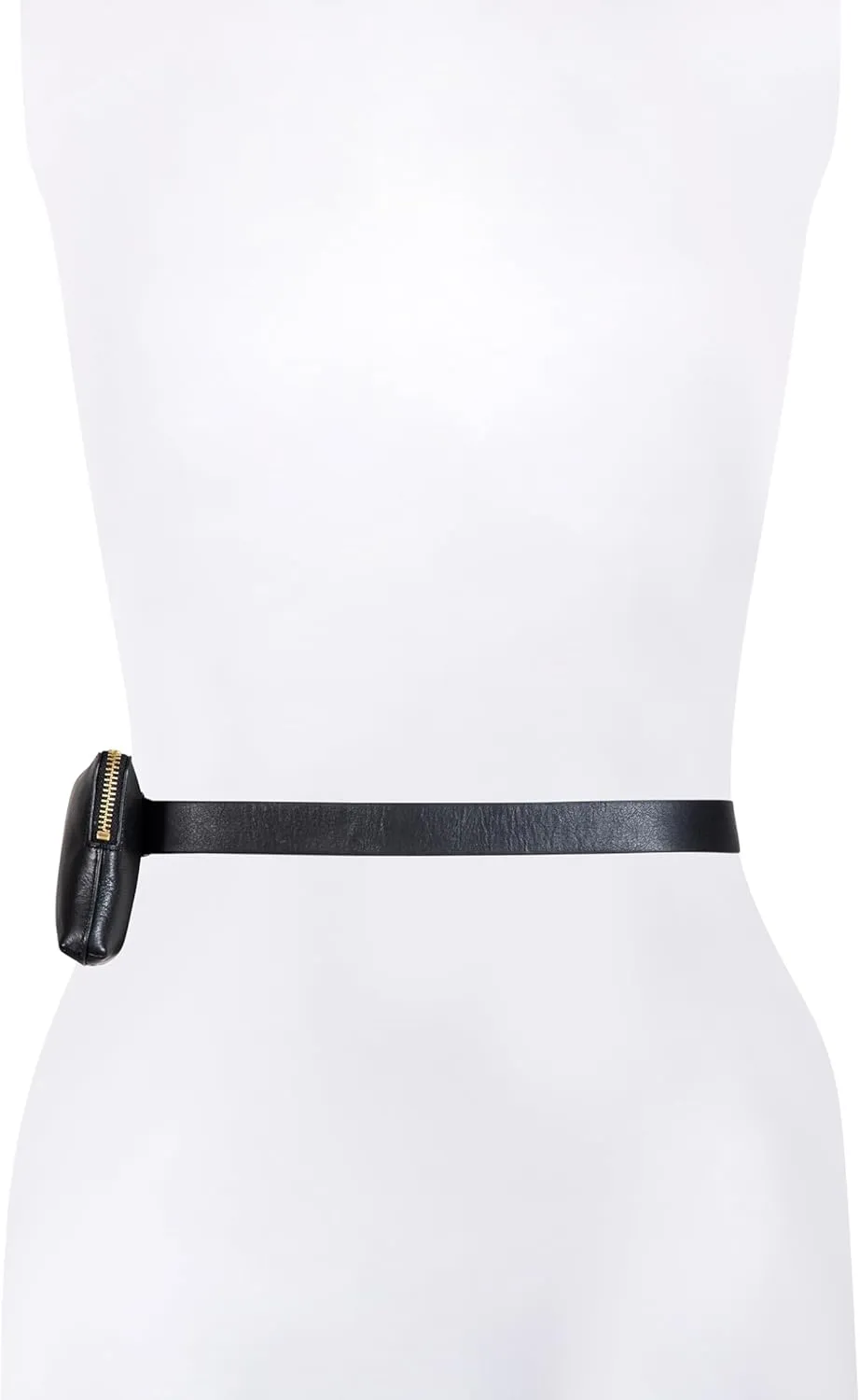 Women's Leather Belt Bag, Removable Zip Pouch for Hands-Free Carrying