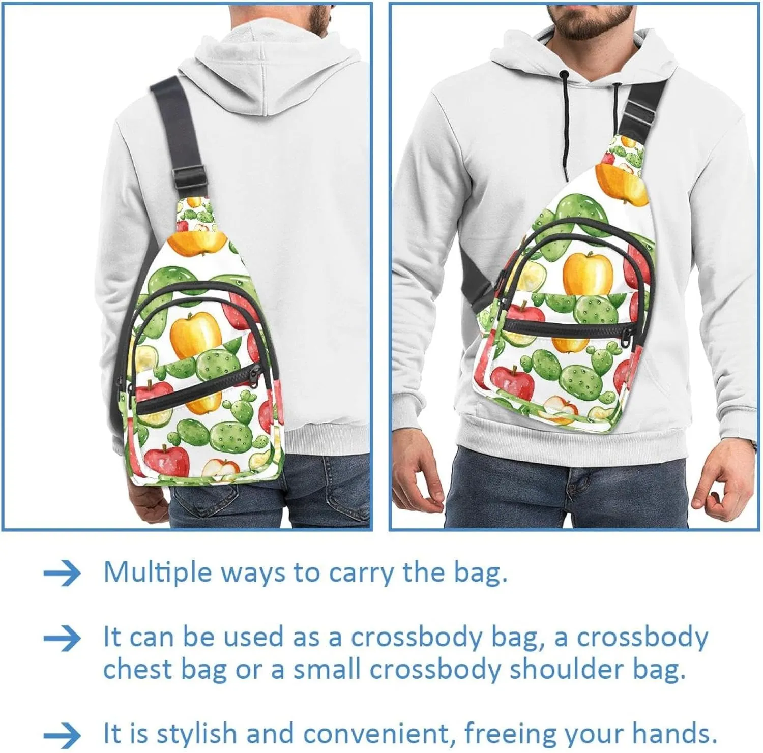 Women's Sling Backpack, Apple Cactus (2)