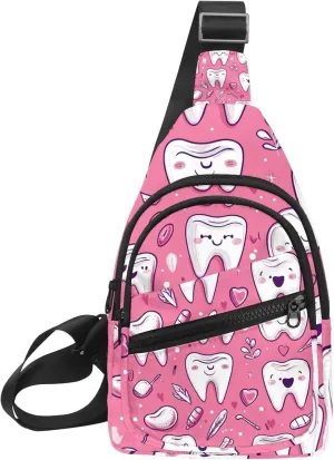 Women's Sling Backpack, Cute Teeth