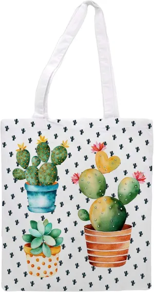 Women's tote bag/Cactus edition background cactus - Sports Gym Lunch Yoga Shopping Travel Bag Washable - 1.47X0.98 Ft /