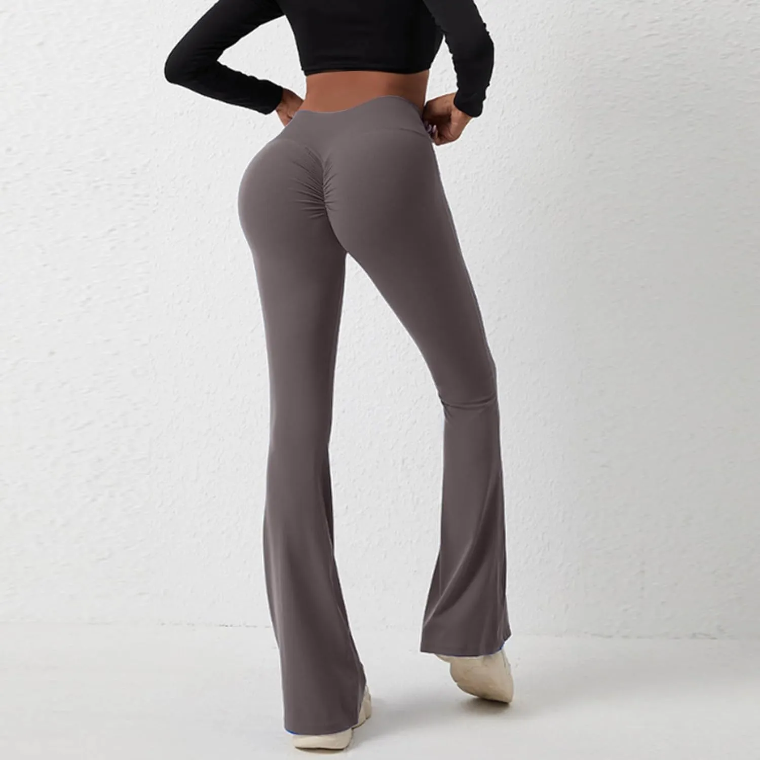 Workout Bootcuts Women 2024 Trendy High Waisted Stretchy Flared Leggings Lightweight Yoga Athletic Bell Bottom Tights