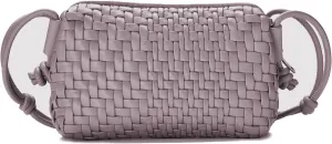 Woven Crossbody Bag for Women Vegan Leather Small woven purse with Adjustable Straps