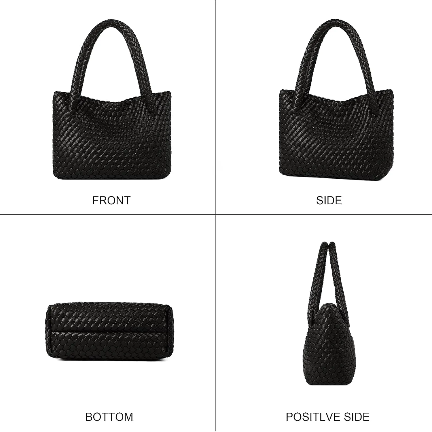 Woven Tote bag & Clutch Set for Women,-Birthday Gift Teachers, Beach Travel Bag with Magnetic Closure