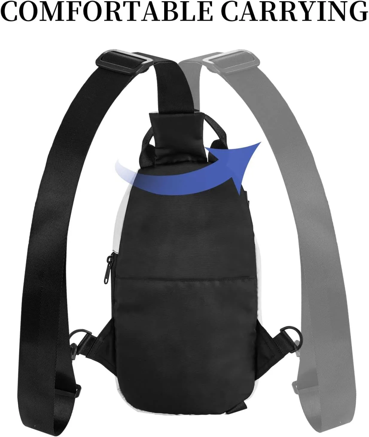 WURTON Colorful Roller Skates Print Crossbody Backpack Cross Pack Lightweight Sling Bag Travel, Hiking