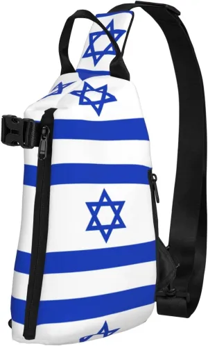 WURTON Michigan State Flag Print Lightweight Adjustable Crossbody Backpack Daypack For Men,Women Sling Bag
