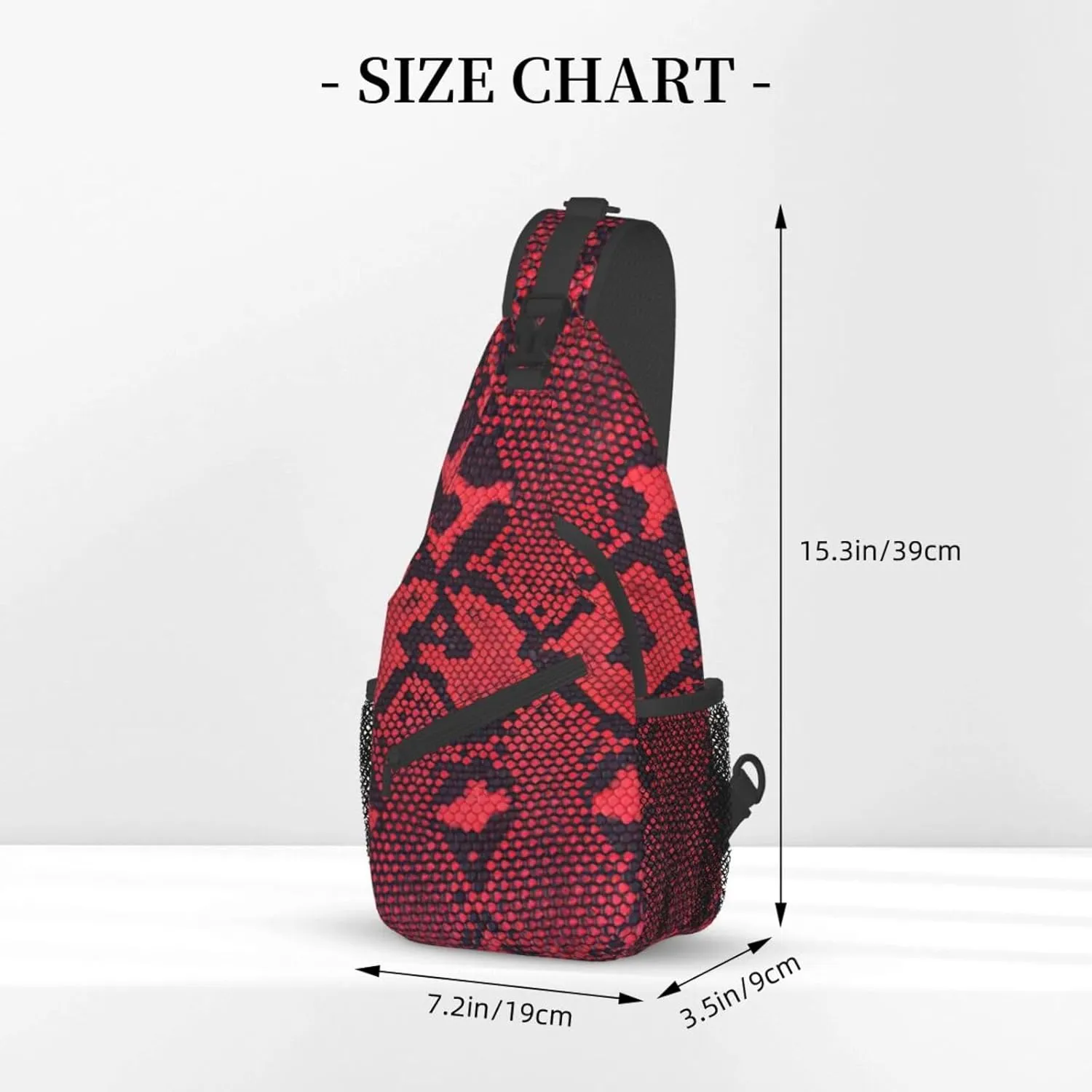 WURTON Serpentine Sling Bag Crossbody Backpack Sling Backpack Shoulder Bag For Women Men Cycling Hiking Travel