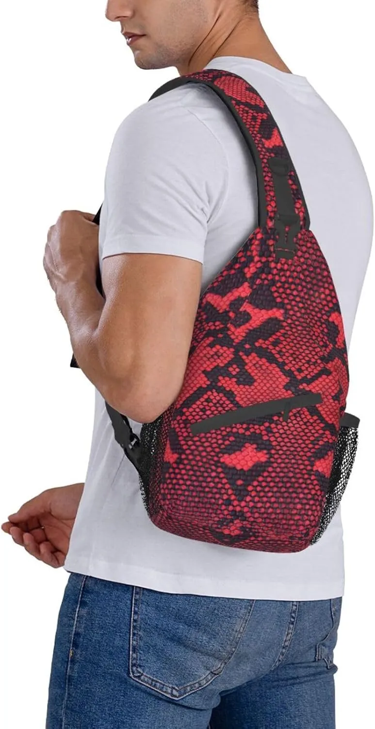 WURTON Serpentine Sling Bag Crossbody Backpack Sling Backpack Shoulder Bag For Women Men Cycling Hiking Travel