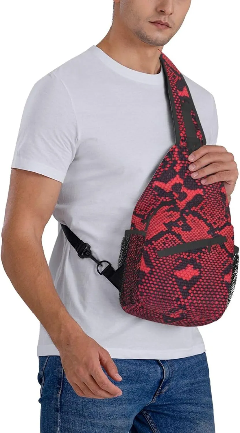 WURTON Serpentine Sling Bag Crossbody Backpack Sling Backpack Shoulder Bag For Women Men Cycling Hiking Travel