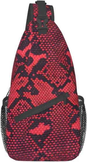 WURTON Serpentine Sling Bag Crossbody Backpack Sling Backpack Shoulder Bag For Women Men Cycling Hiking Travel